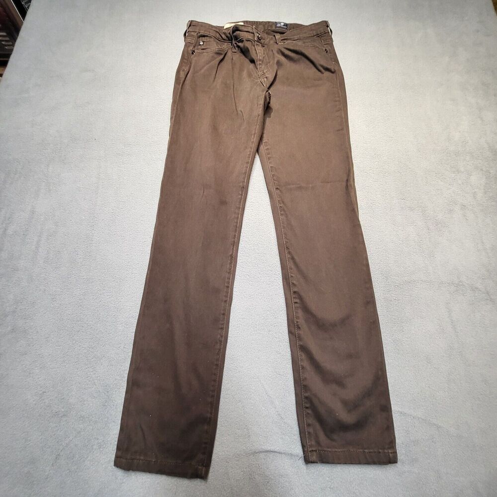 AG The Stilt Pants Womans 26 Brown Skinny Cigarette Leg Adriano Goldschmied